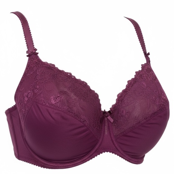 Pour Moi Other - Pour Moi Full Figure Lace Women's Bra in Burgundy